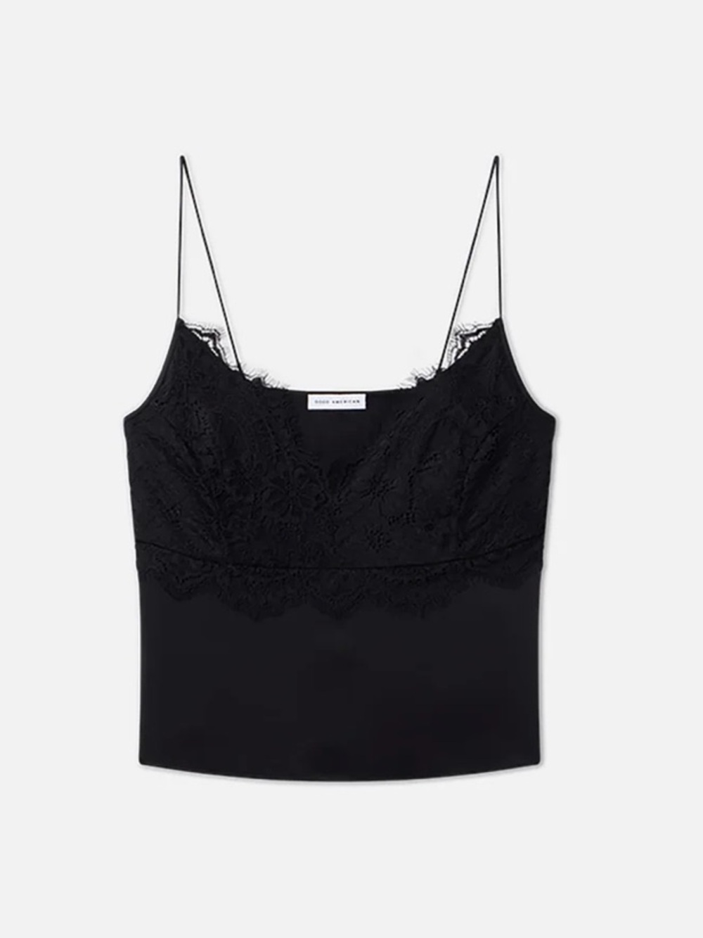Good American Black Satin Lace Skirt and Cami set - Picture 6 of 8